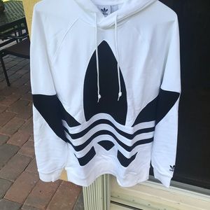COPY - COPY - Adidas Trefoil Hoodie White/Black